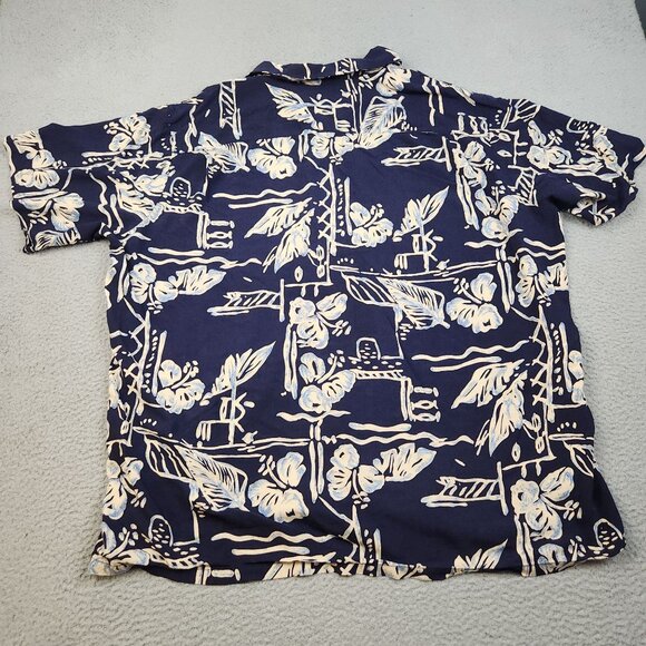 VINTAGE Hilo Hattie Hawaiian Original Shirt Men 4XL All Over Floral USA 1980's - Picture 2 of 8